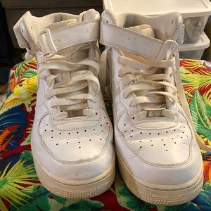 Men's White High-Top Athletic Sneakers
